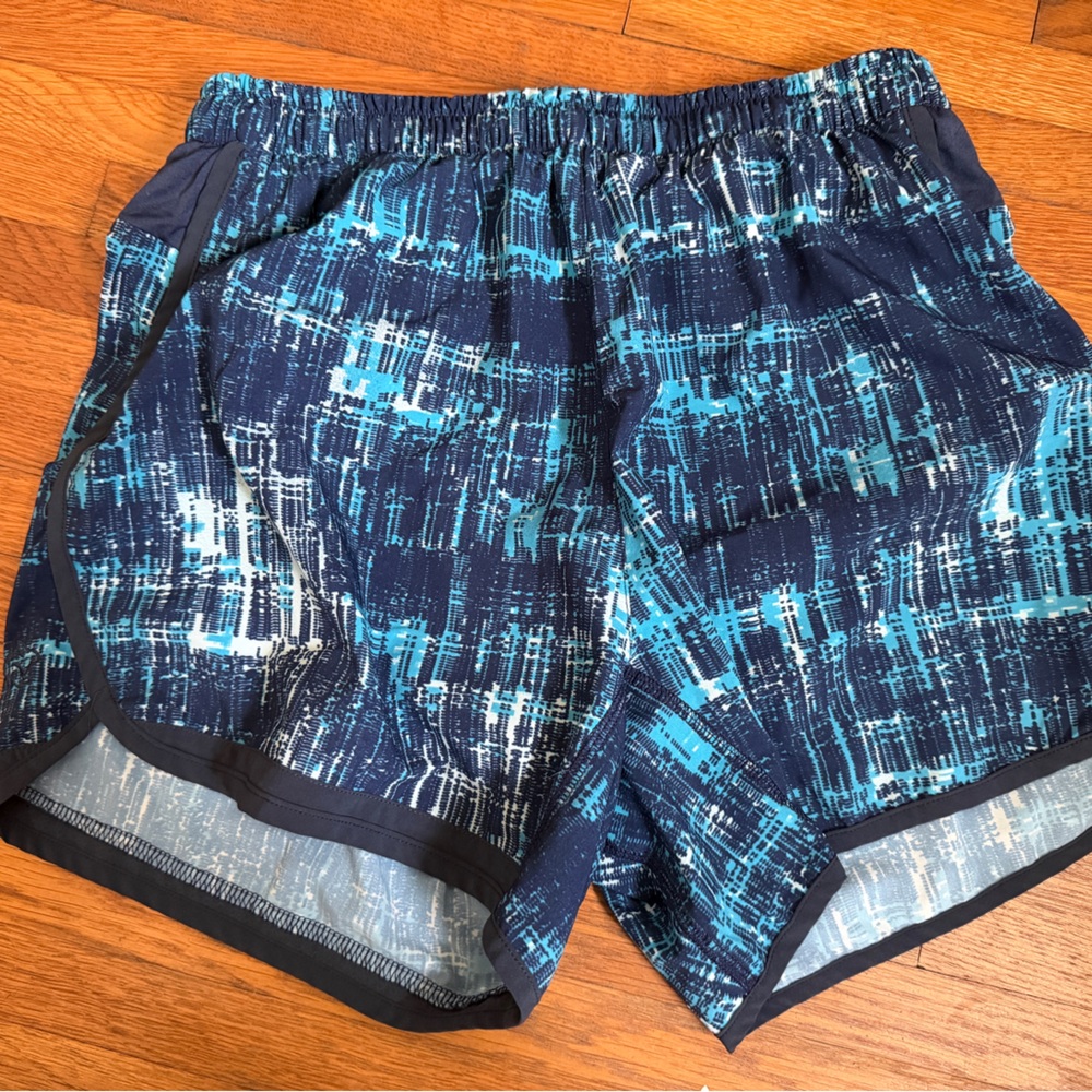 Blue Patterned Men's Shorts